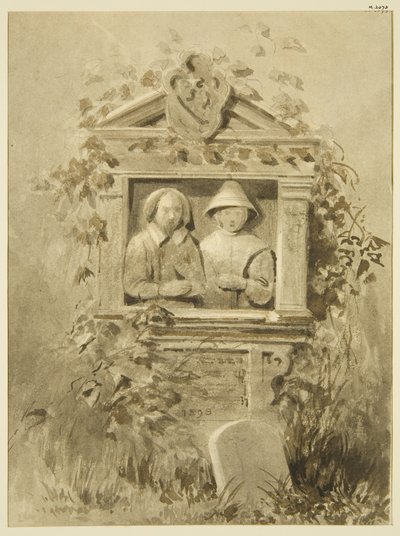 Denkmal auf dem Kirchhof von St. Thomas (wahrscheinlich Richard Hart) entfernt aus der alten Kirche von Joseph Manning