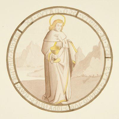 Buntglasfenster in der Privatkapelle des Bischofspalastes: St. Johannes von Joseph Manning