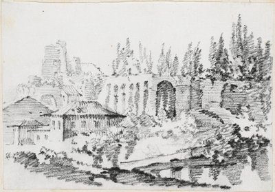 Ruinen der Kaiserpaläste auf dem Palatin von Joseph Marie Vien