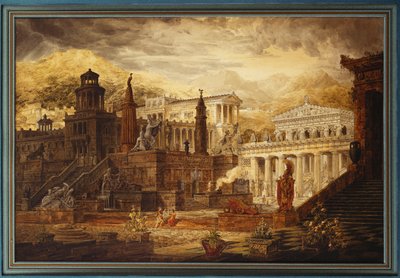 Eine Rekonstruktion von Sparta: die persische Veranda und der Beratungsort der Lakedämonier von Joseph Michael Gandy