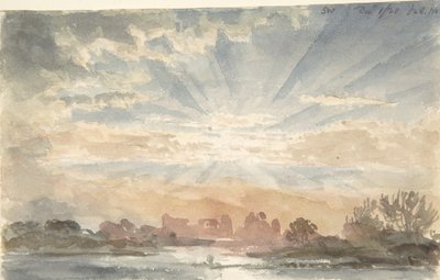 Landschaft mit aufgehender Sonne von Joseph Michael Gandy