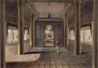 Ein Soldat in einem Tempel in Rangoon, graviert von George Hunt, 1825 von Joseph Moore