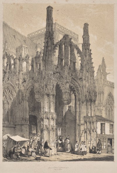 Architektur des Mittelalters: Louviers, Normandie, Südportal von Joseph Nash