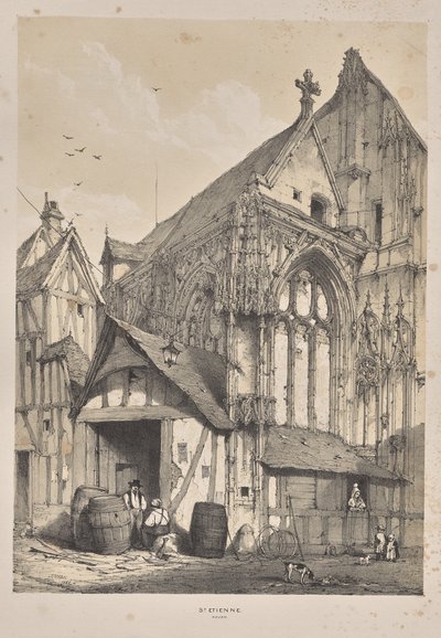 Architektur des Mittelalters: St. Etienne, Rouen von Joseph Nash