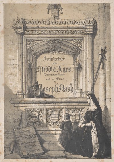 Architektur des Mittelalters: Titelseite - In der Kirche von Croyden von Joseph Nash
