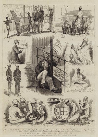 Auf dem Weg nach Indien, Aden und das Rote Meer von Joseph Nash