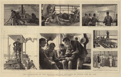 Die Rebellion im Sudan, britische Offiziere auf dem Weg nach El Teb von Joseph Nash