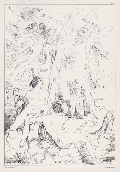 Shelleys Prometheus Unbound, Akt II, Szene 2 von Joseph Noel after Paton
