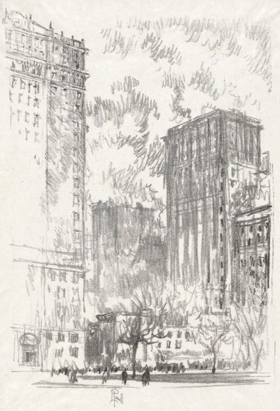 Battery Park, Nr. 1 in der Iconophile Club Sammlung von Joseph Pennell