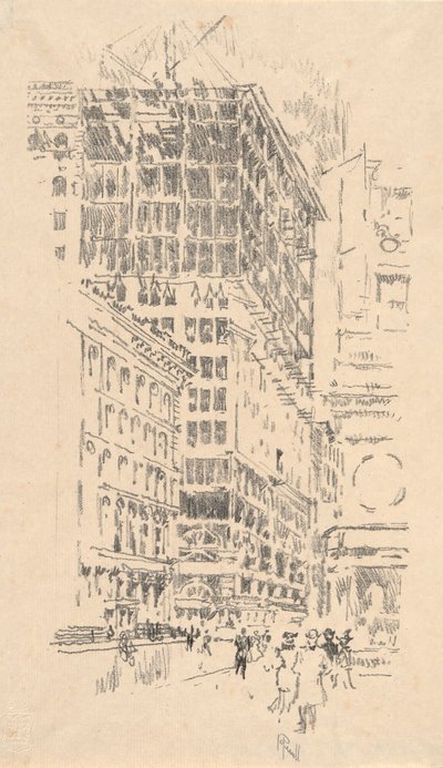 Das Gebäude errichten, Nr. 8 in der Iconophile Club Sammlung von Joseph Pennell