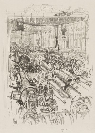 Englische Kriegsarbeit: Die Geschützwerkstatt von Joseph Pennell