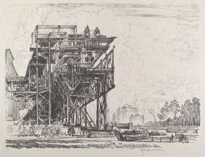 Gaswerke vom Kanal, Berlin von Joseph Pennell