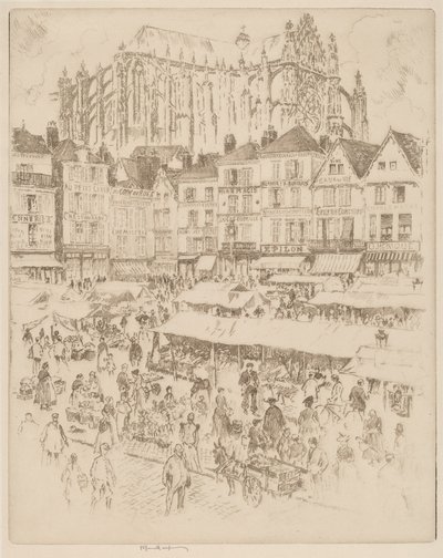 La Place, Beauvais von Joseph Pennell