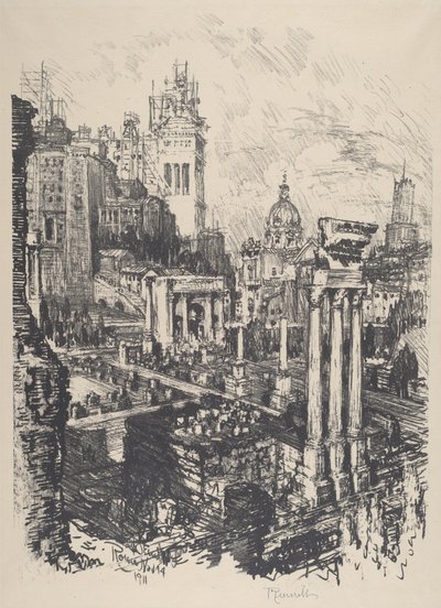 Altes und neues Rom, Victor Emanuel Denkmal von Joseph Pennell