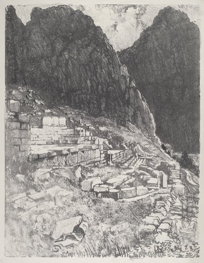 Sitze der Mächtigen, Delphi von Joseph Pennell