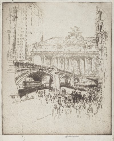 Der Zugang zum Grand Central, New York von Joseph Pennell