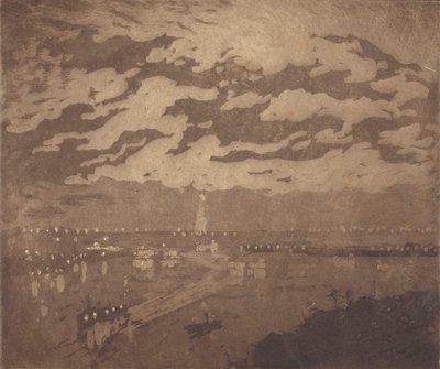 Die Bucht, New York von Joseph Pennell