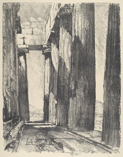 Das Portikus des Parthenon von Joseph Pennell