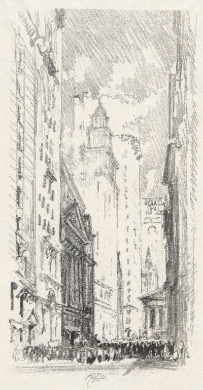 Die Börse, Nr. 4 in der Iconophile Club Sammlung von Joseph Pennell