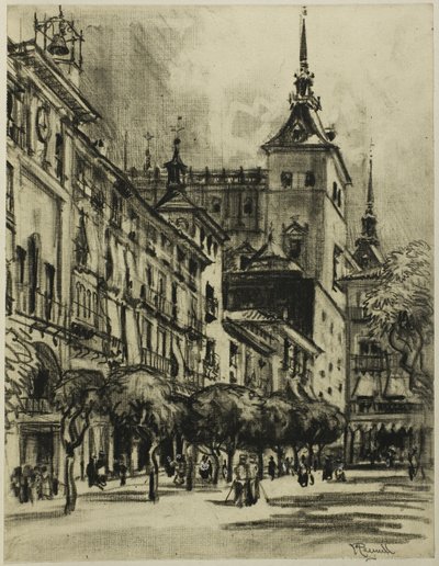 Der Zocodover, Toledo von Joseph Pennell