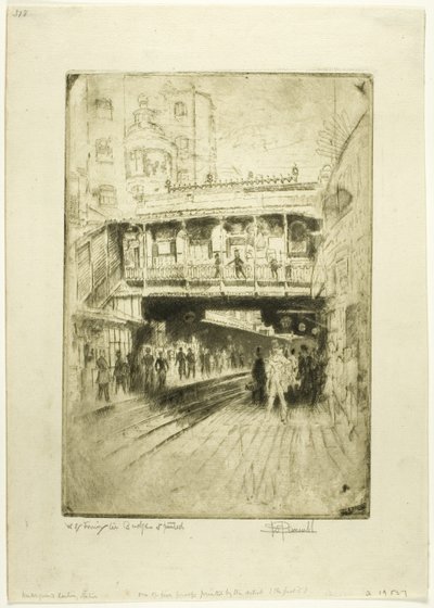 Westminster-Brücke Station von Joseph Pennell