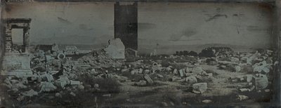 Ruinen und Vordergrund, Akropolis, Athen von Joseph Philibert Girault De Prangey