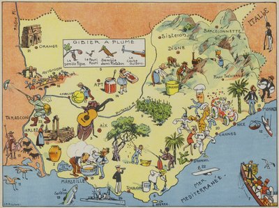 Provence, Grafschaft Nizza, Grafschaft Venaissin und Fürstentum Orange von Joseph Porphyre Pinchon