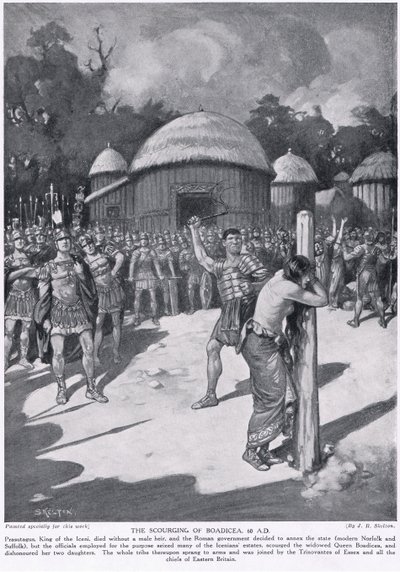 Die Geißelung von Boadicea, Illustration aus 
