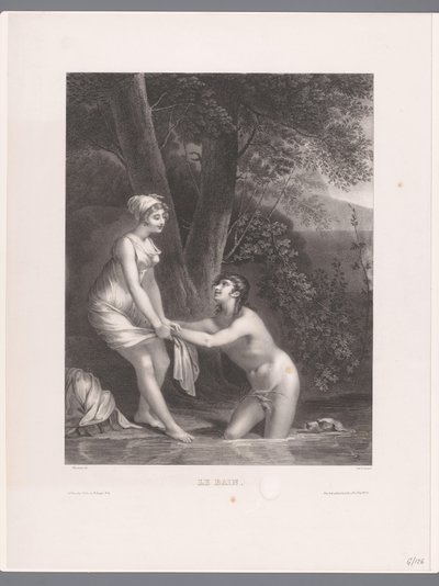 Daphnis und Chloë beim Baden von Joseph Rose Lemercier