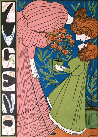Mutter und Kind umarmen sich, aus Jugend, 3. Oktober 1896 von Joseph Rudolf Witzel