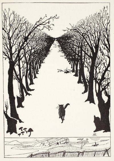 Die Katze, die allein spazierte, Illustration aus 