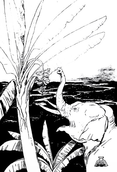 Illustration eines Elefanten von Kipling von Joseph Rudyard Kipling