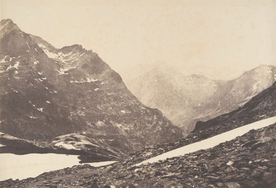 Ansicht des Maladetta und der Berge vom oberen Teil des Port de Vénasque, 1853 von Joseph Vigier