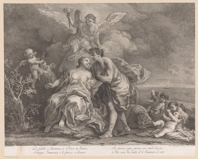 Bacchus und Ariadne auf der Insel Naxos von Joseph Wagner (possibly)