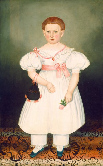 Mädchen mit Retikül und Rose, ca. 1840 von Joseph Whiting Stock