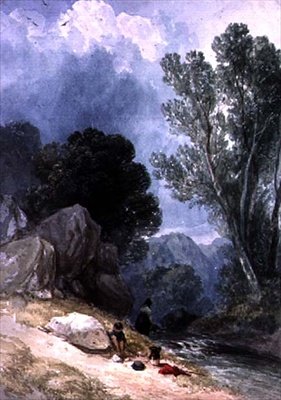 Landschaft mit Figuren von Joseph William Allen
