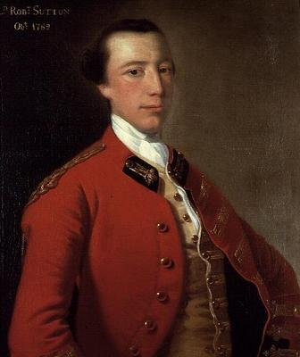 Porträt von Lord Robert Sutton in Uniform von Joseph Wright of Derby