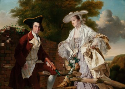 Porträt von Peter Perez Burdett und seiner ersten Frau Hannah von Joseph Wright of Derby