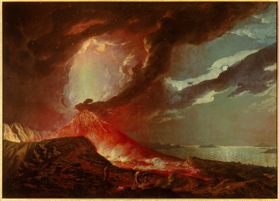 Der Vesuvausbruch mit Inseln in der Bucht von Neapel im Jahr 1776 von Joseph Wright of Derby