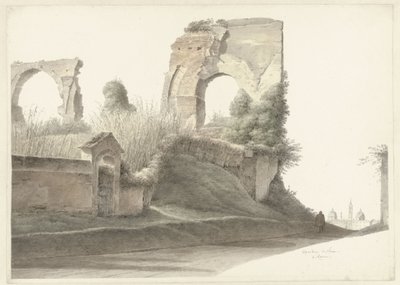 Neros Aquädukt in Rom von Josephus Augustus Knip