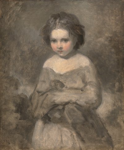 Studie eines jungen Mädchens, halblang - unvollendet von Joshua (studio of) Reynolds