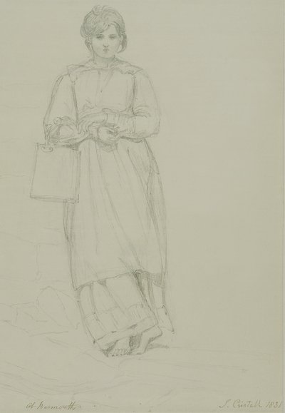 Junges Mädchen mit Milchkännchen, 1831 von Joshua Cristall