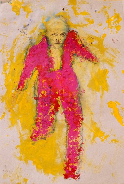 Lebendige pinke Figur von Joshua Hoskins