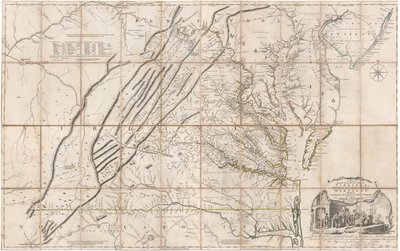 Eine Karte des am meisten bewohnten Teils von Virginia von Fry und Jefferson von Joshua & Jefferson Peter Fry