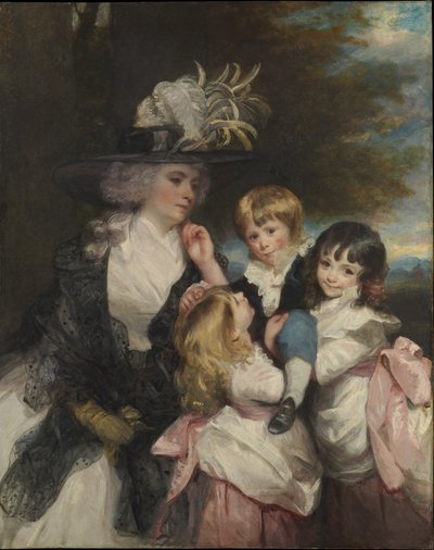 Lady Smith Charlotte Delaval und ihre Kinder George Henry, Louisa und Charlotte, 1787 von Joshua Reynolds