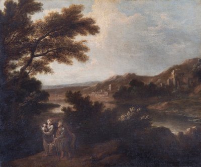 Landschaft mit der Flucht nach Ägypten von Joshua Reynolds