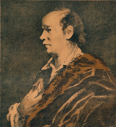 Skizze von Oliver Goldsmith, von Sir Joshua Reynolds, 1769-70, 1906 von Joshua Reynolds