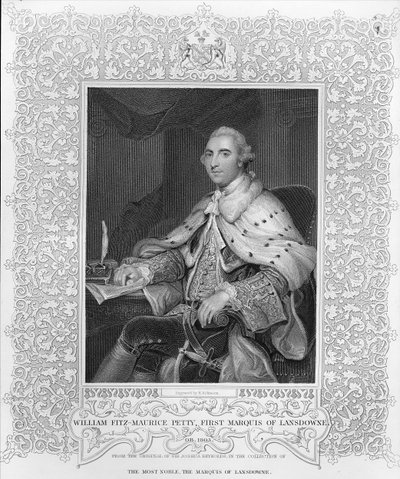 William Fitz-Maurice Petty, Erster Marquis von Lansdowne, graviert von H. Robinson von Joshua Reynolds