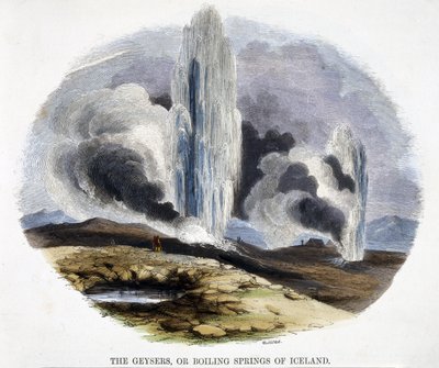Die Geysire oder kochenden Quellen von Island, aus Phänomene der Natur, 1849 von Josiah Wood Whymper