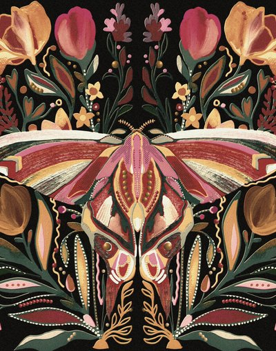 Böhmische Blumenmotte von Josie George